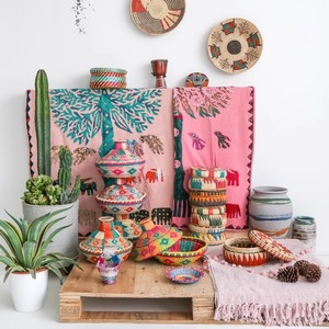 Paniers en paille tressés à la main <span class=keywords><strong>de</strong></span> style bohème exotique, bols à <span class=keywords><strong>fruits</strong></span>, décorations d'intérieur, ornements suspendus, décorations murales - Product Image 3