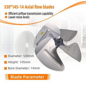ใบพัดพัดลมสแตนเลสไฟฟ้าสำหรับเครื่องปรับอากาศ, 530*145-14-4สำหรับใช้ในอุตสาหกรรมและในบ้าน - Product Image 2