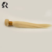 Extensions de cheveux naturels synthétiques chinois vierges, lisses comme des baguettes, teints, pointes pleines, double trame machine