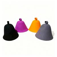 Chapeau de sauna en feutre de laine doux et respectueux de la peau, construction en laine haute densité, bonnet de bain efficace pour bloquer la chaleur, adapté