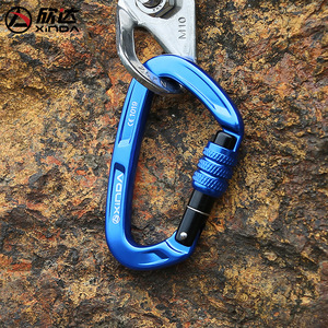 Xinda D-Type Carabiner Aluminum Alloy 2500kg Load Capacity For Climbing Safety Equipment - Product Image 1