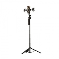 Produit transfrontalier le plus vendu : Stabilisateur IA multifonctionnel tout-en-un pour perche à selfie, lumière d'appoint et trépied de sol avec télécommande