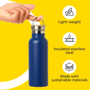Bouteille d'eau sport isotherme personnalisable en acier inoxydable de 500 ml avec fonction de consommation directe, compatible eau bouillante et lavable au lave-vaisselle - Product Image 3