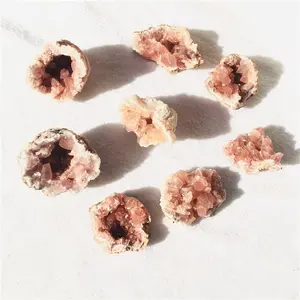 new product wholesale natural high quality Quartz Minerals pink amethyst crystal geode for decoration