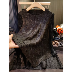 Sang Trọng Ba Nhà Thời Trang Màu Rắn Vải Đính Cườm Gấp Hai Mảnh Thiết Lập Cho Phụ Nữ - Product Image 3