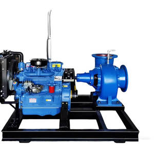 Ensemble de pompe à eau en fonte pour moteur diesel, triphasé, pour irrigation industrielle, drainage, construction, usage agricole, structure mobile - Product Image 2