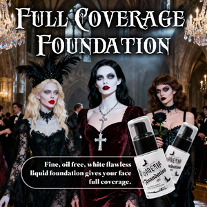 Fond de teint blanc couvrant, fond de teint liquide à marque privée pour le maquillage gothique d'Halloween - Product Image 6