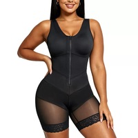 Faja colombiana transpirable de alta compresión para mujer, control firme de cintura, moldeadora de cuerpo, control de abdomen, postquirúrgica BBL