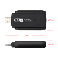 Drop Shipping Dongle Mini Bluetooth Dual Band 1300Mbps 2.4/5Ghz, Adaptor WiFi USB untuk PC/Laptop/Desktop, Penerima Eksternal