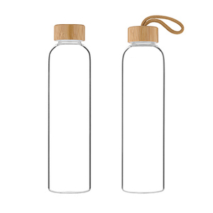 Botella de agua portátil de vidrio de borosilicato alto de 550ml con asa Tapa de bambú Sin BPA para una <span class=keywords><strong>vida</strong></span> <span class=keywords><strong>saludable</strong></span> - Product Image 2