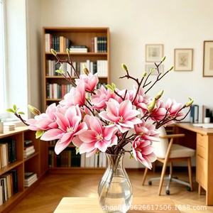 Vente en gros par le fabricant de nouvelles fleurs artificielles de <span class=keywords><strong>magnolia</strong></span> Fortune Star de style chinois pour la décoration intérieure, <span class=keywords><strong>magnolia</strong></span> de haute qualité - Product Image 6
