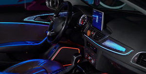Éclairage d'ambiance intérieur en fibre de carbone Symphony pour <span class=keywords><strong>Audi</strong></span> <span class=keywords><strong>A6</strong></span> <span class=keywords><strong>Avant</strong></span> C7 2012-2018, panneau lumineux et cache-haut-parleur, accessoires de mise à niveau - Product Image 3