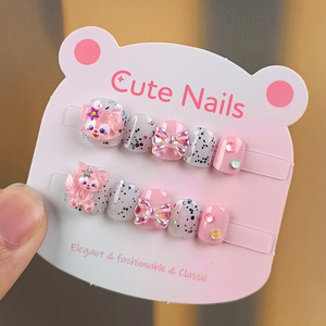 <span class=keywords><strong>Uñas</strong></span> Postizas 3D Estereoscópicas de <span class=keywords><strong>Sanrio</strong></span>, Diseño de Mariposa, Moldeadas por Inyección, Estilo Corto, Arte de <span class=keywords><strong>Uñas</strong></span> de Dibujos Animados para Niñas Pequeñas - Product Image 2