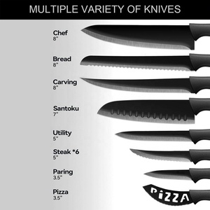 Professional Chef <b>Knife</b> <b>Set</b> Stainless Steel Kitchen <b>Knives</b> Sharpener Scissor Peeler Kitchen <b>Knife</b> <b>Set</b> for Cutting - Product Image 2