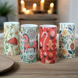 Phim hoạt hình nấm, ngựa, Gingerbread men, hoa in <span class=keywords><strong>LED</strong></span> trụ cột nến 3 Bộ nhấp nháy Flameless điều khiển từ xa trang trí nội thất - Product Image 1