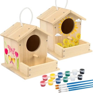 Xây dựng và sơn birdhouse chế biến gỗ Kit - DIY bức tranh và lắp ráp thiết lập - Product Image 4