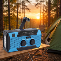 AM FM Solar Hand Crank 5000mAh Phone Charger LED Flashlight SOS Alarm Portable Hiking Disaster Survival Radio