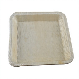 Assiettes carrées profondes jetables en bois classiques, durables et écologiques, avec support gravé, pour fêtes et usage extérieur, 9 x 9 pouces, sans BPA - Product Image 3