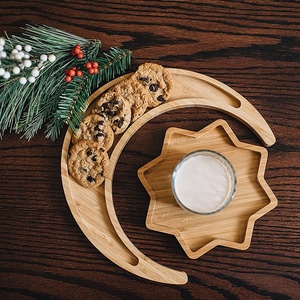 Bandeja de madera para dulces, bebidas y aperitivos, <span class=keywords><strong>luna</strong></span> creciente y Estrella, 11,8 pulgadas - Product Image 3