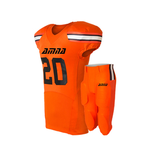 Conjuntos completos de uniformes de fútbol americano, Kits de uniformes de fútbol de manga corta con cuello de pico de Color personalizado - Product Image 2