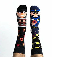 Personnalisé Drôle AB Sirène Bière Frère Nourriture Hommes Femmes Coton Chaussettes Pas Cher Équipage Charte Robe Casual Fantaisie Chaussettes pour Hommes
