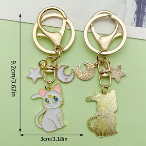 <span class=keywords><strong>Porte</strong></span>-clés dessin animé émail Anime chat chanceux <span class=keywords><strong>marin</strong></span> lune <span class=keywords><strong>porte</strong></span>-clés pour sac - Product Image 5