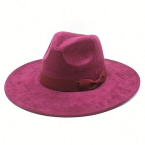 Chapeaux Fedora en feutre suédé à large bord, nouvelle collection, design tendance, pour hommes et femmes, vente en gros - Product Image 1