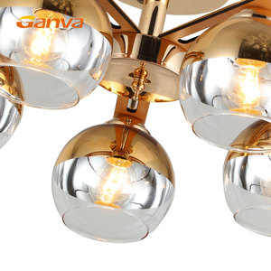 Ganva decorazione contemporanea per interni soggiorno sfera di vetro E27 40W lampadario lampada a sospensione a Led - Product Image 3