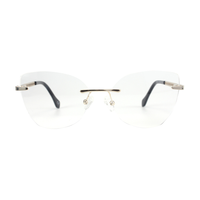 New Arrival Women's Metal Optical Glasses Frame Fashionable Design Frameless Eyeglasses Rimless Women Custom Eyewear