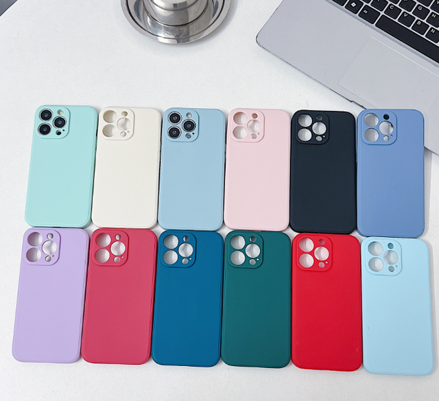 TPU Phone case Soft Material Straight-edge Precise Hole Design Protective Phone Cover Solid Color for Iphone17