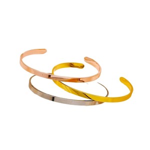 Cuff <b>Bracelet</b> Titanium Steel Open C Shape Unisex Jewelry Gift Rose Gold White Gold Silver Color - Product Image 5