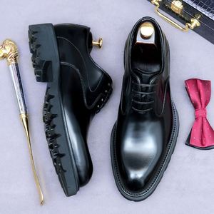 Chaussures rehaussantes ASTON M.JAZZ pour hommes, 4 cm, à lacets, antidérapantes, pour affaires et occasions décontractées, en cuir verni brillant - Product Image 1