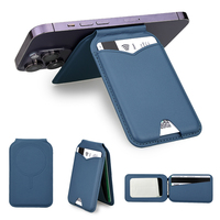 Yuzhou Logo personnalisé pliable magnétique arrière portefeuille porte-cartes avec miroir Smartphone pour regarder la vidéo miroir porte-carte magnétique