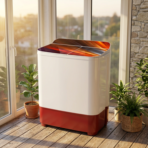 Lave-linge semi-automatique à deux cuves avec fonctions de lavage et d'essorage séparées pour un nettoyage domestique efficace - Product Image 2