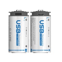 Baterai Silinder Isi Ulang Lithium-Ion 1.5V Akku Pile 9v CD AA/AAA Pengisian Daya Micro USB Tipe C Alkaline Kering