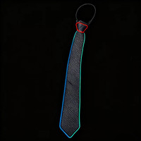 Ensemble de bretelles sans fil LED EL Light-Up Clignotant Imperméable Cravate en Soie Noeud Papillon Nouvelle Arrivée Festival Nouvel An Fête