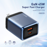 Chargeur de téléphone portable LDNIO Q12 portable 45w Gan Type C 45 watts à vendre