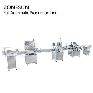 ZONESUN自动溶剂果汁喷雾瓶液体化妆品灌装封盖贴标机带喷墨打印机 - Product Image 5