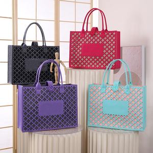 Fabricants Chinois Sacs de Rangement en Feutre Bicolores Grille, Design Cadeau, Très Vendus - Product Image 1