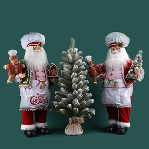 Decoración de Tela de Papá Noel de 30 cm, Estilo Nórdico, para Hoteles, Restaurantes, Decoración Navideña para Mostradores, Figura y Juguete Navideños - Product Image 4