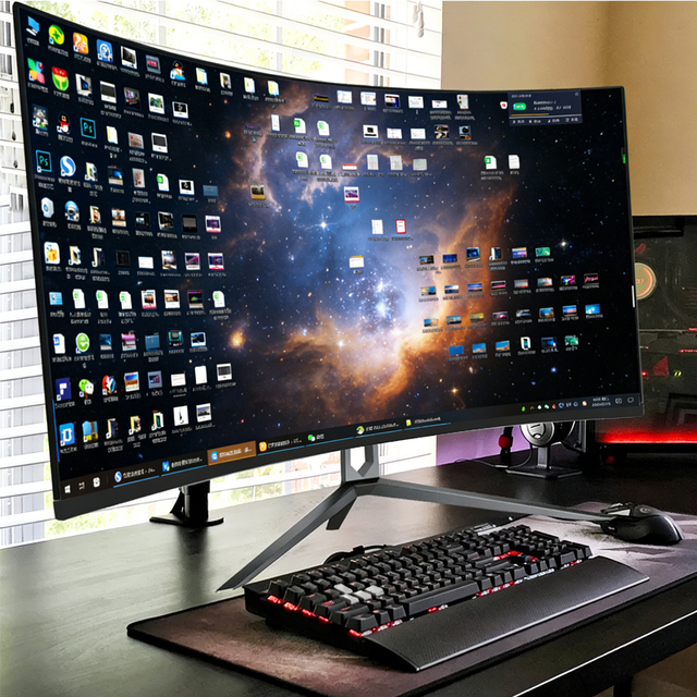 Wholesale Ultra Wide 21:9 LED Gaming Monitor 200HZ/180HZ Curvo Adjustable Stand Breathing Light 34/30/27 Inch 144Hz Refresh Rate
