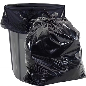 Sacs poubelles noirs de grande capacité 55, 75, 100 gallons, sacs poubelles en plastique robustes de 3 mils, sacs industriels pour entrepreneurs, sacs pour pelouse et feuilles - Product Image 1