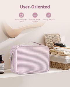Trousse de toilette suspendue pour femmes et hommes, grande trousse à maquillage, organiseur de voyage résistant à l'eau pour articles de toilette - Product Image 4