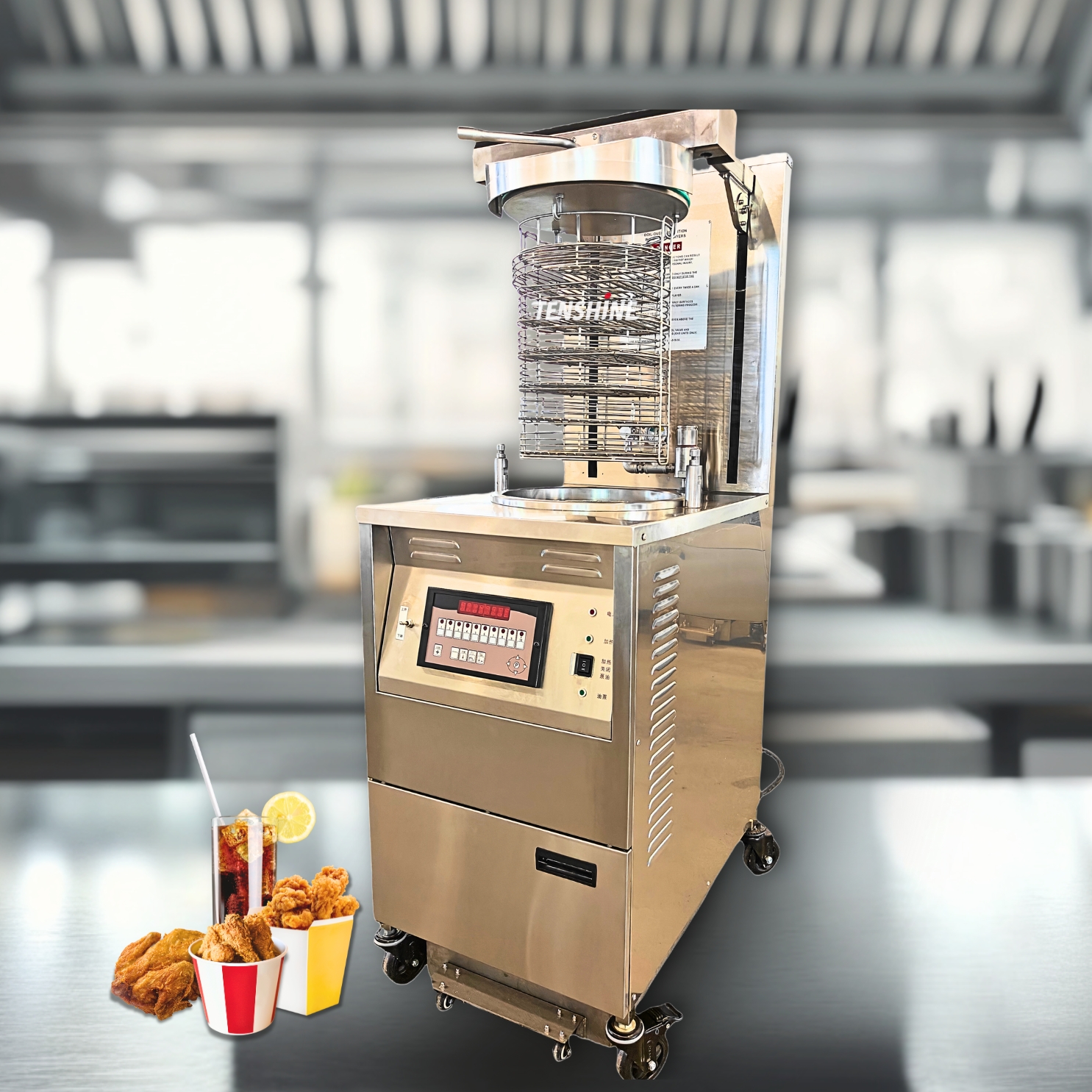 Grain Product Making Machines Deep Fryer Consistent Cooking Results Electrical Deep Fryer 380V Chicken Wings Fryer Machine