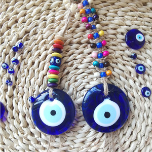 Protección del hogar, decoración colgante de pared griega, estilo multiturco, mal de ojo, cuerda de cáñamo, accesorios decorativos para coche, protección de ojos azules - Product Image 5