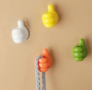 Crochet adhésif créatif pour crochet mural Crochet adhésif en plastique en forme de pouce - Product Image 5