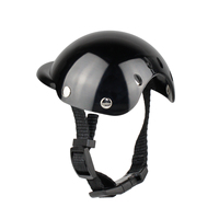Casco para mascotas Motocicleta Bicicleta Montar Perrito Gorra Negro para perros pequeños Cachorro