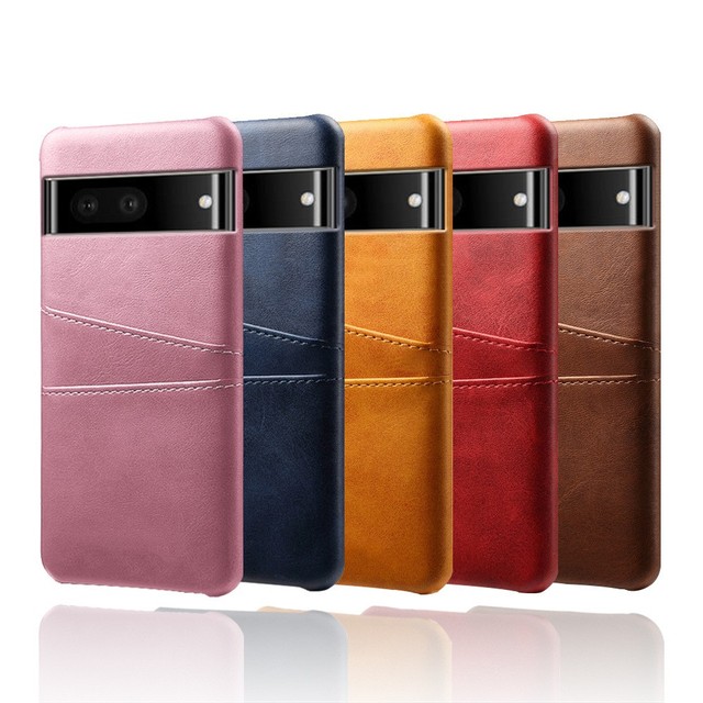 Phone Accessories for Google Pixel 7 7A Card Protective Case Calf Pattern Mobile Leather Case Shockproof Wallet Function Private