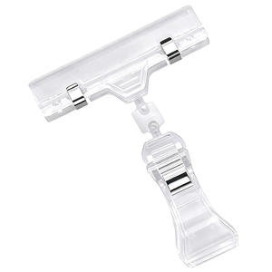 حامل لافتات بلاستيكي شفاف متوفر بالجملة لعرض الرفوف في السوبر ماركت - Product Image 2