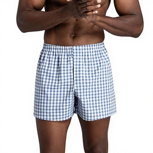 Calzoncillos bóxer de algodón de alta calidad para hombre, venta al por mayor OEM, con logo personalizado, transpirables, de tejido suelto, ajuste relajado, que absorben la humedad - Product Image 1